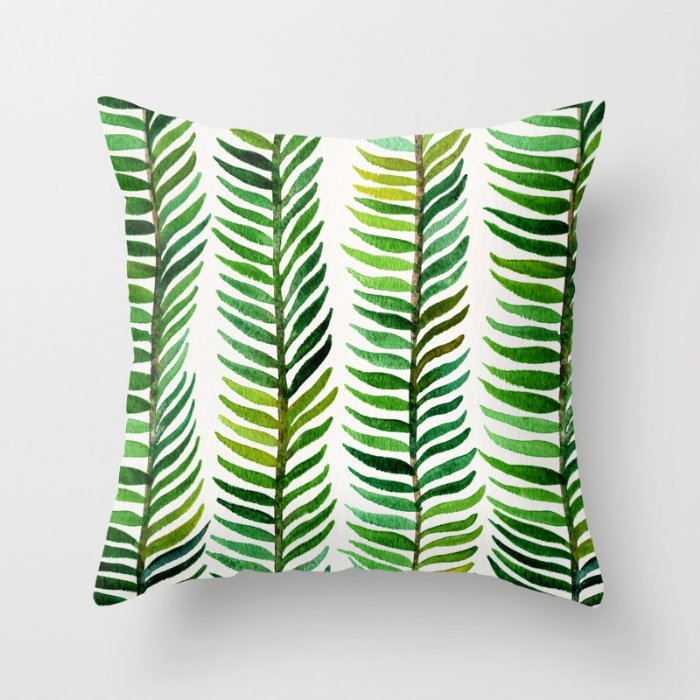 700x700 Watercolor Seaweed Throw Pillow De La Pura Vida