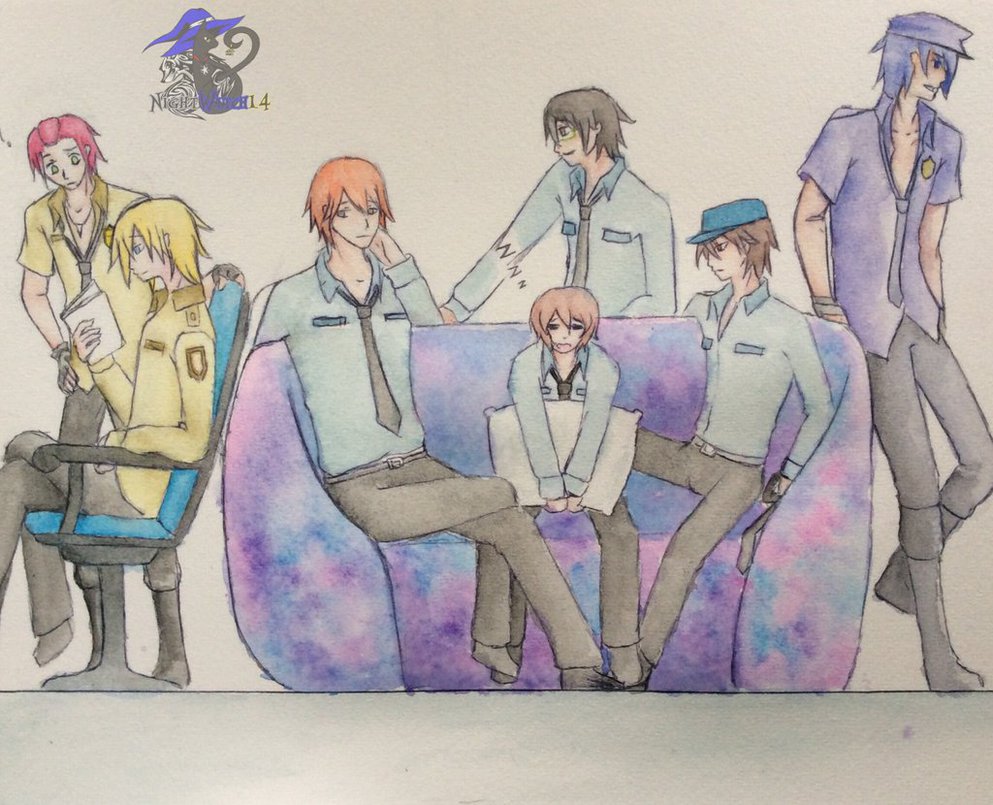993x805 Security Guards Watercolour By Nightwitch14