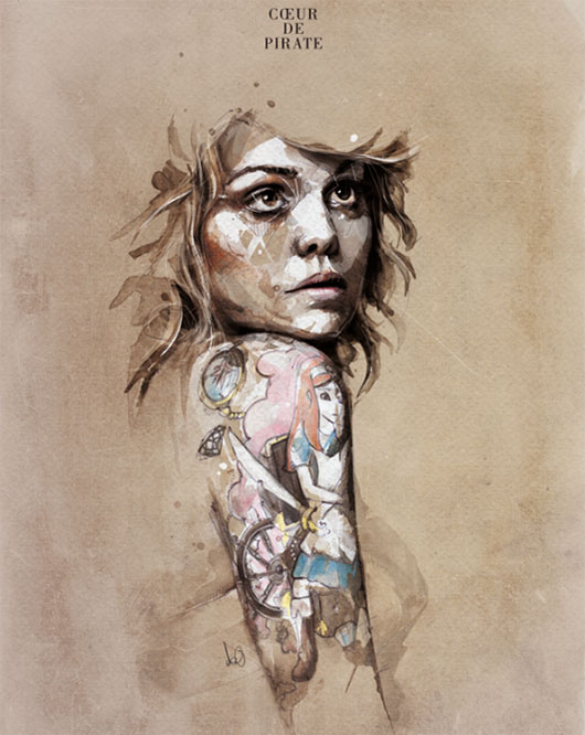 530x666 Runny Paints Modern Watercolor Portraits The Jotform Blog