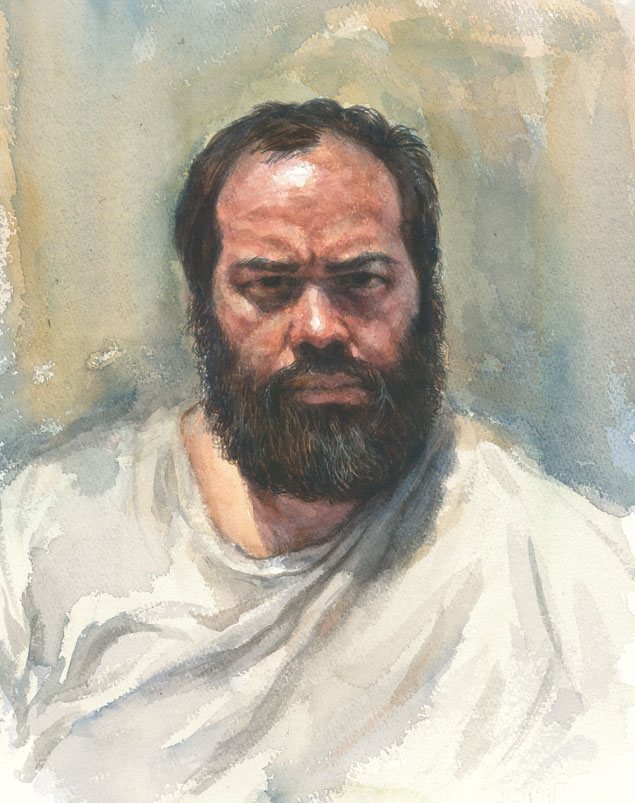 635x803 Self Portrait Watercolor March 2013 By Grobles63