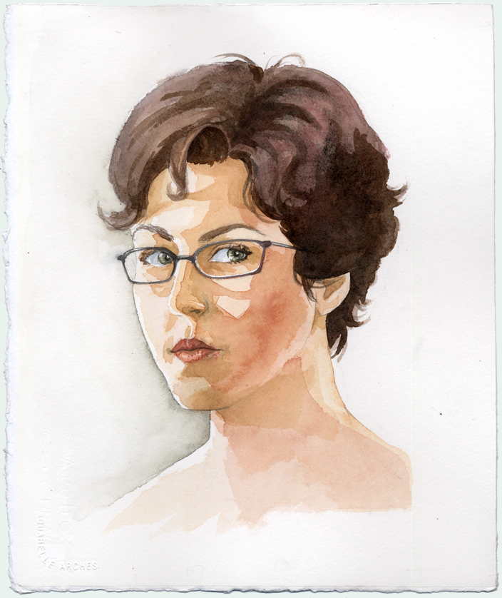 704x838 Watercolor Self Portrait 2 By Umetnica