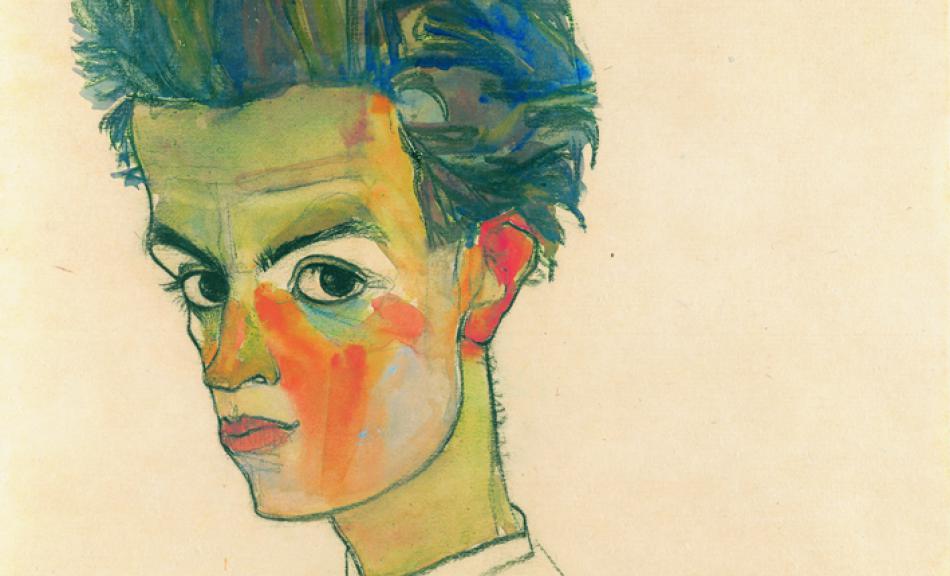 950x576 Egon Schiele Self Portrait Focus On A Painting Exhibitions