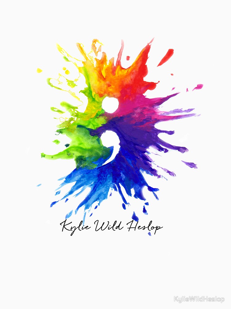 750x1000 Watercolor Semi Colon Project Rainbow Splash, Hand Painted Design