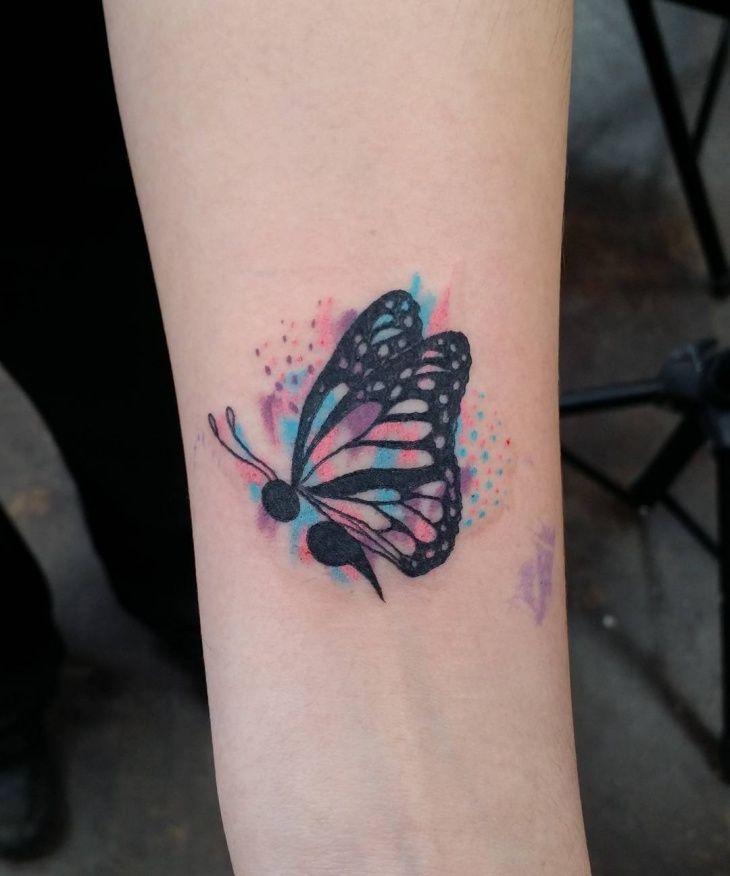 730x876 Watercolor Semicolon Butterfly Tattoo Next Tattoo