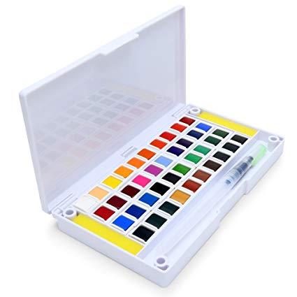 425x425 40 Watercolor Set Portable Water Colors Set Includes