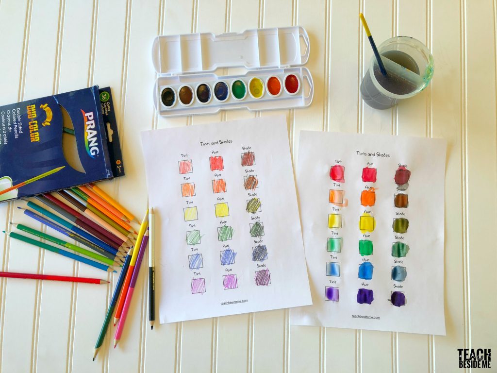 1024x768 Tints And Shades With Watercolors And Colored Pencils Teach