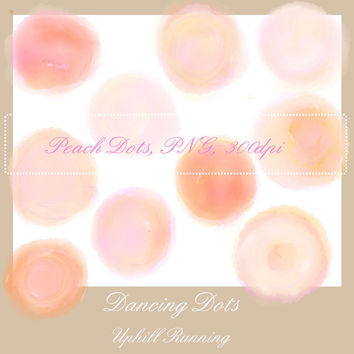 354x354 Watercolor Clipart Dots, 10 Different From Uphillrunning On Etsy