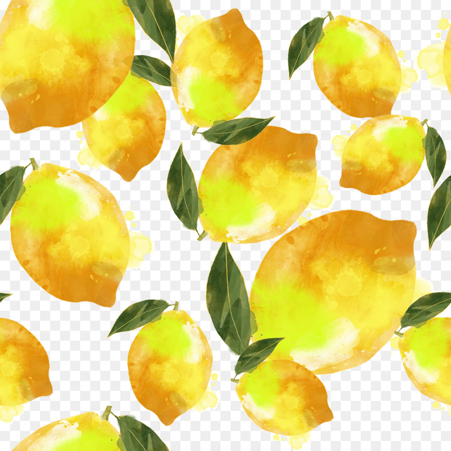 900x900 Lemon Watercolor Painting Yellow