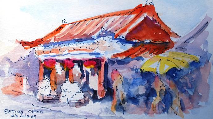 690x386 Local Artist To Share Watercolor Sketches And Techniques