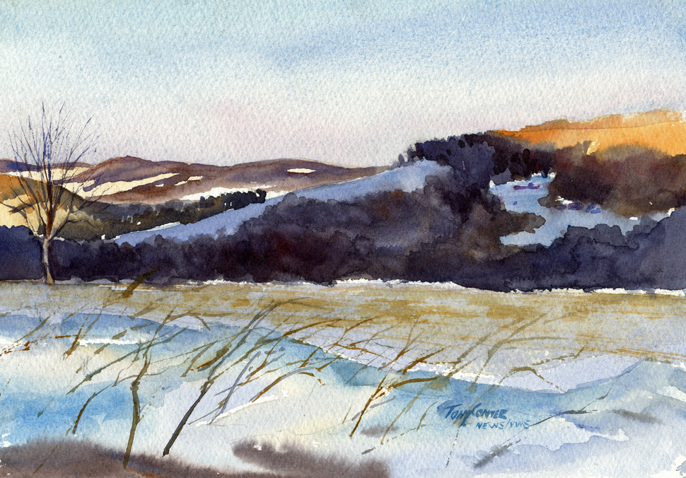 970x676 Morning Sun Amp Original Watercolor Painting Vermont
