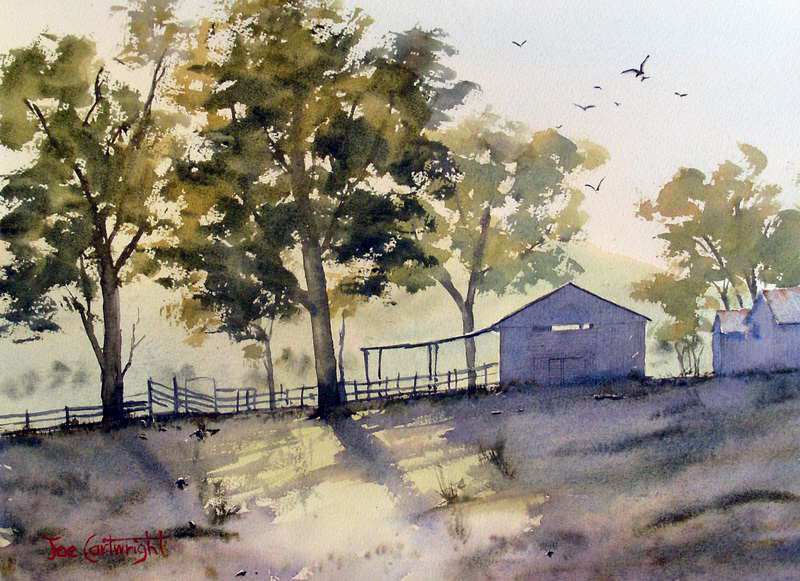 800x581 Painting Shadows In Watercolor Landscape Painting