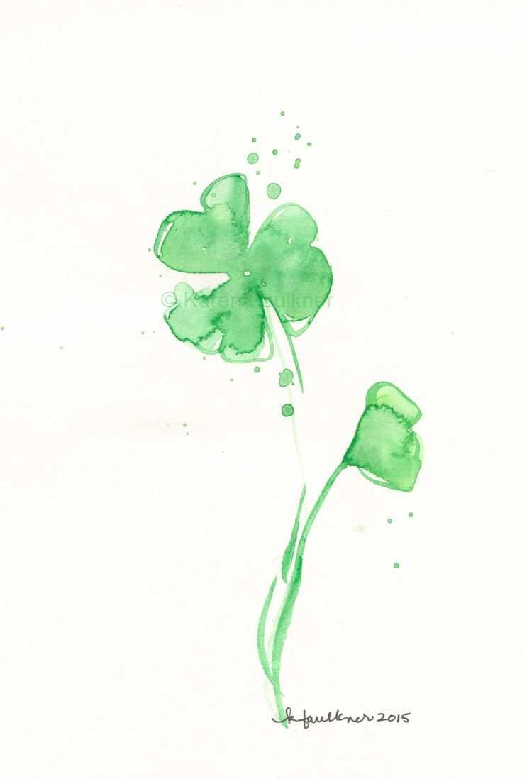 736x1098 Shamrock Painting Awesome 1000 Images About My Watercolor Flowers