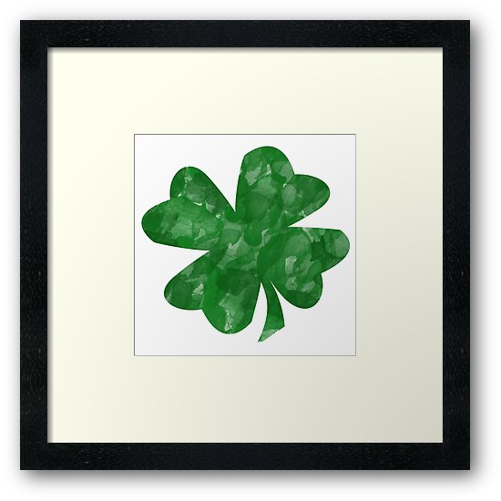 550x550 Watercolor Shamrock Framed Prints By Carson Satchwell Redbubble
