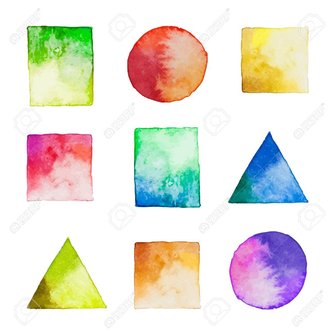 1300x1300 Clipart Shapes Watercolor