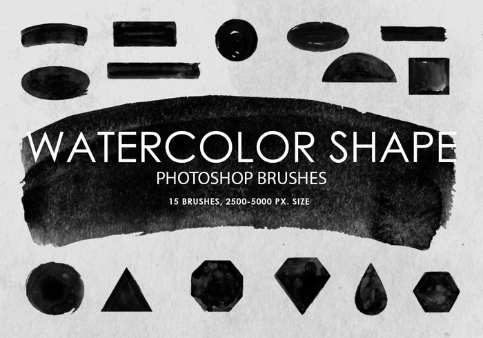 700x490 Free Watercolor Shape Photoshop Brushes