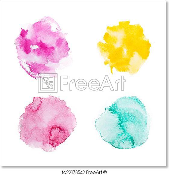 561x581 Free Art Print Of Abstract Watercolor Aquarelle Hand Drawn