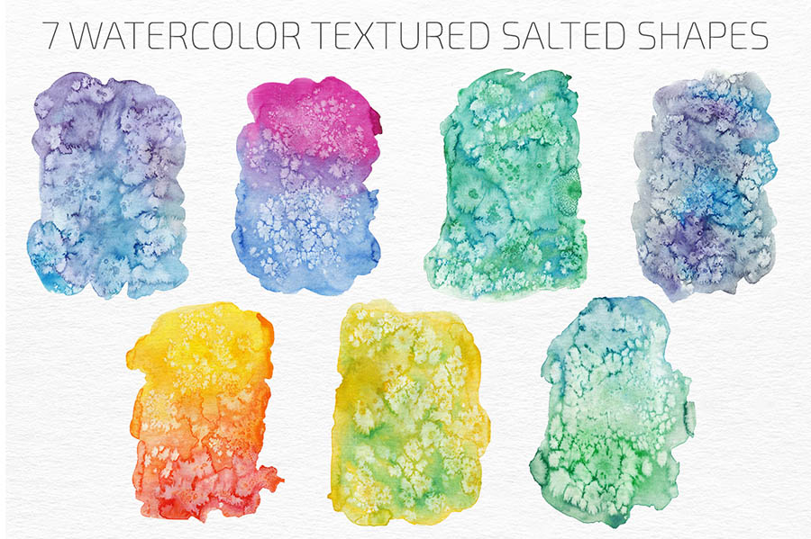 900x599 7 Free Watercolor Shapes
