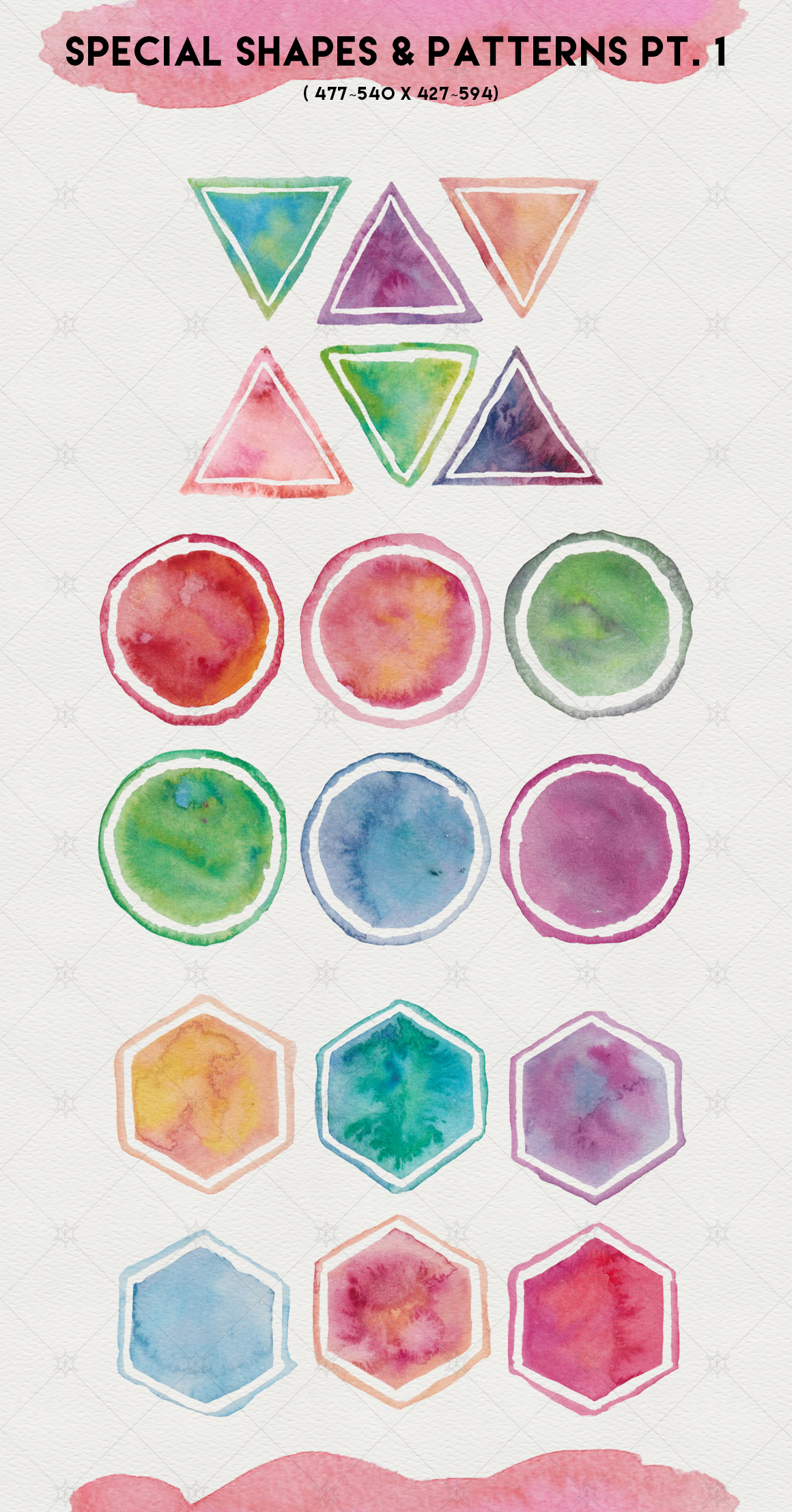 1160x2212 Watercolor Shapes Amp Patterns