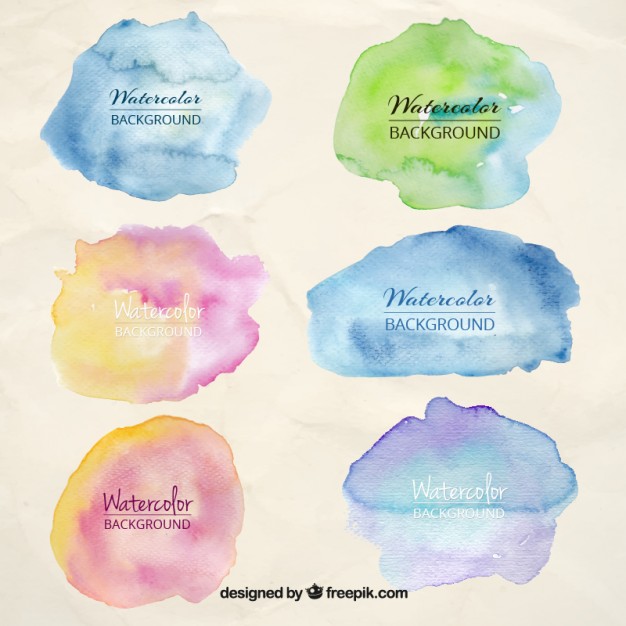 626x626 Abstract Shapes Of Watercolor Vector Free Download