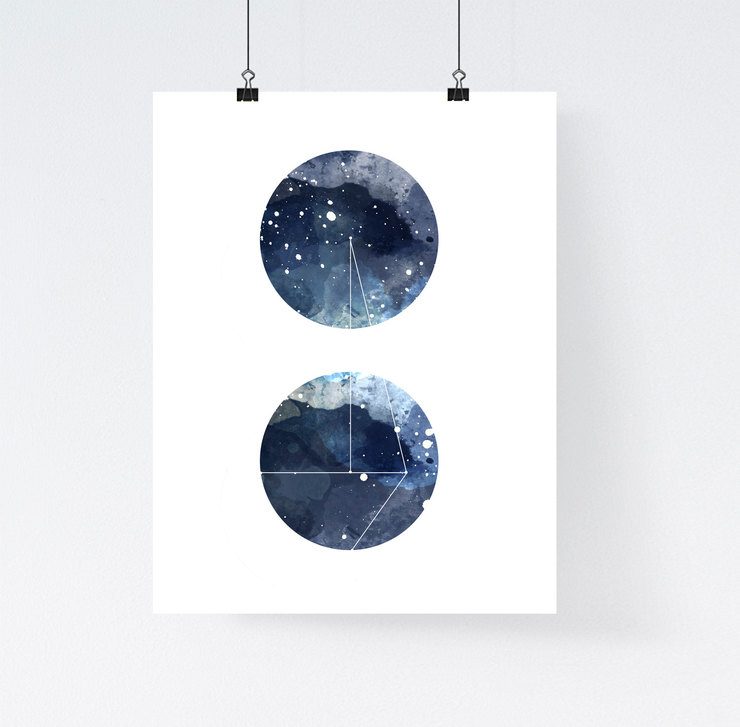 740x727 Beautiful Nature Themed Watercolor Illustrations Merged With