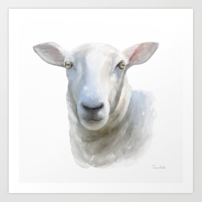700x700 Watercolor Sheep Art Print By Ivaw Society6