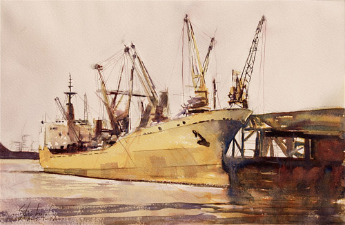 500x326 Marine Scenery And Ships Watercolors By Steven Lush