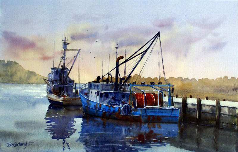800x512 Watercolor Paintings Boats And The Sea Gallery Seascapes