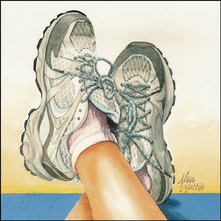 432x432 Mara Mattia Art Tennis Shoes In Watercolor