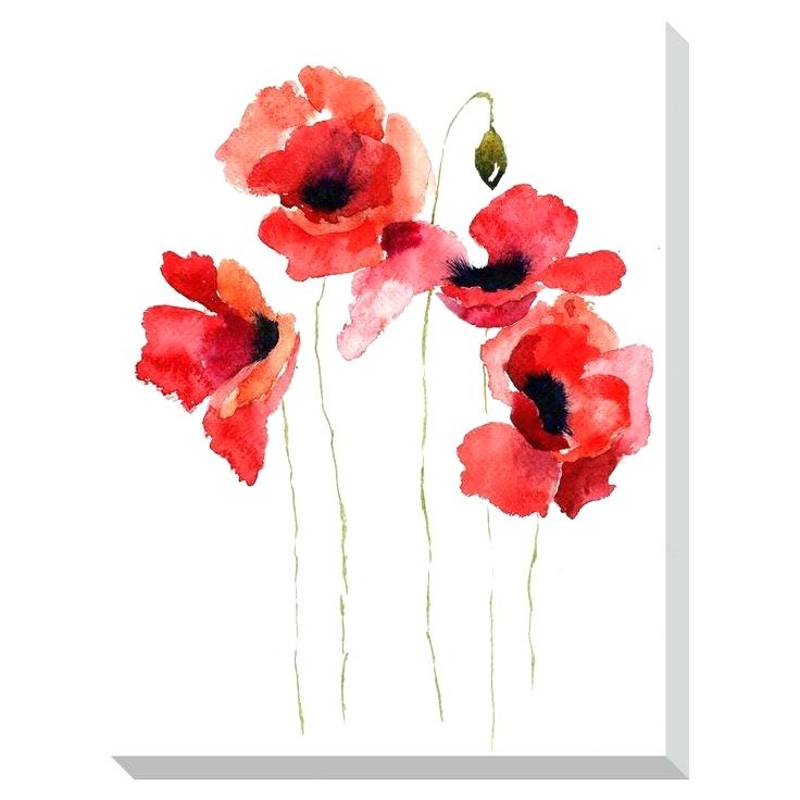 736x736 Watercolor Poppies