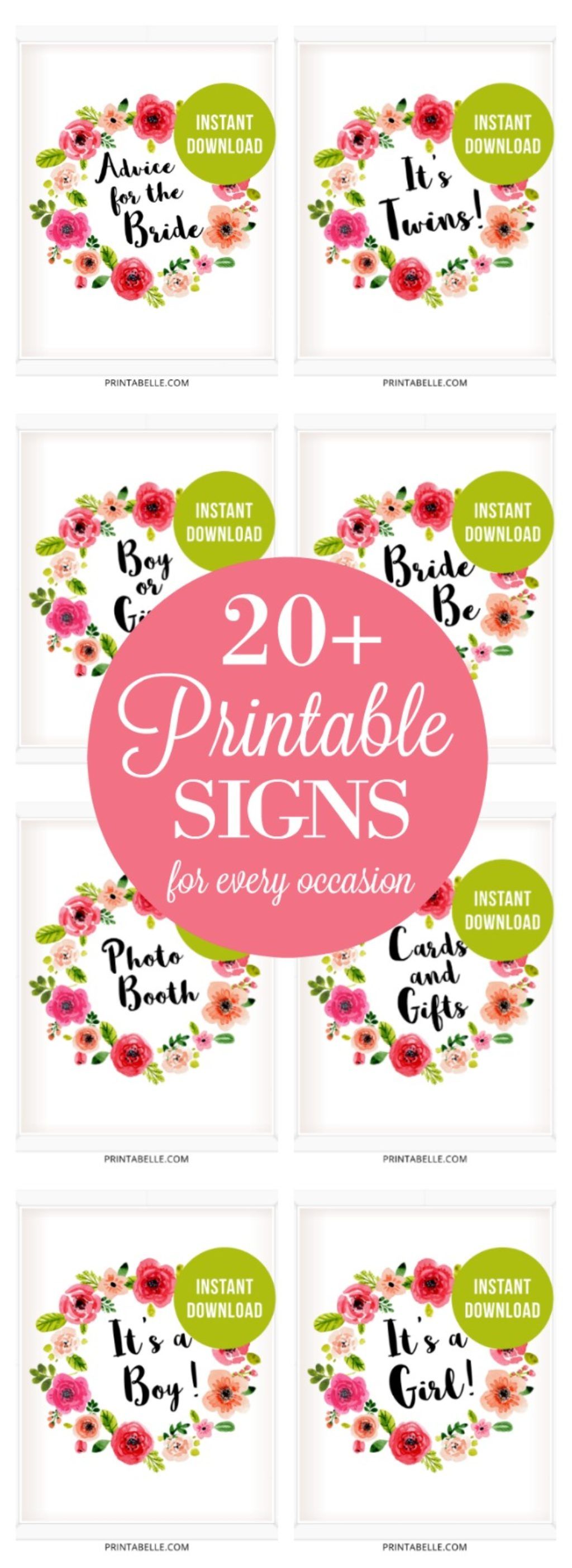 1024x2805 Printable Watercolor Signs And Free Printable Thank You Card