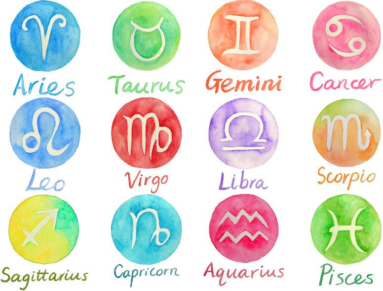776x590 Watercolor Astrological Signs, Zodiac Signs With Watercolor