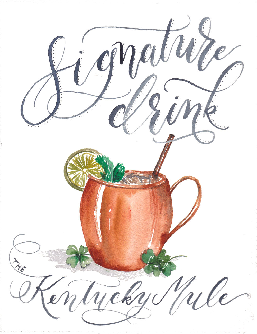 1000x1300 Custom Watercolor Signature Drink Sign Cami Monet Watercolor