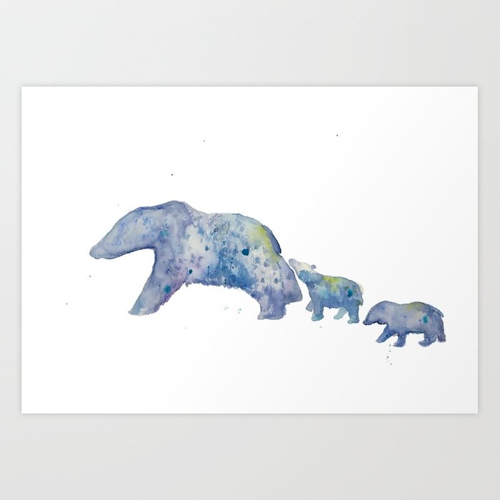 700x700 Polar Bear Baby Polar Bear Watercolor Silhouette Art Art