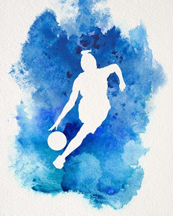 346x432 Basketball Girl Watercolor Silhouette Inverted Part Ii Fine Art