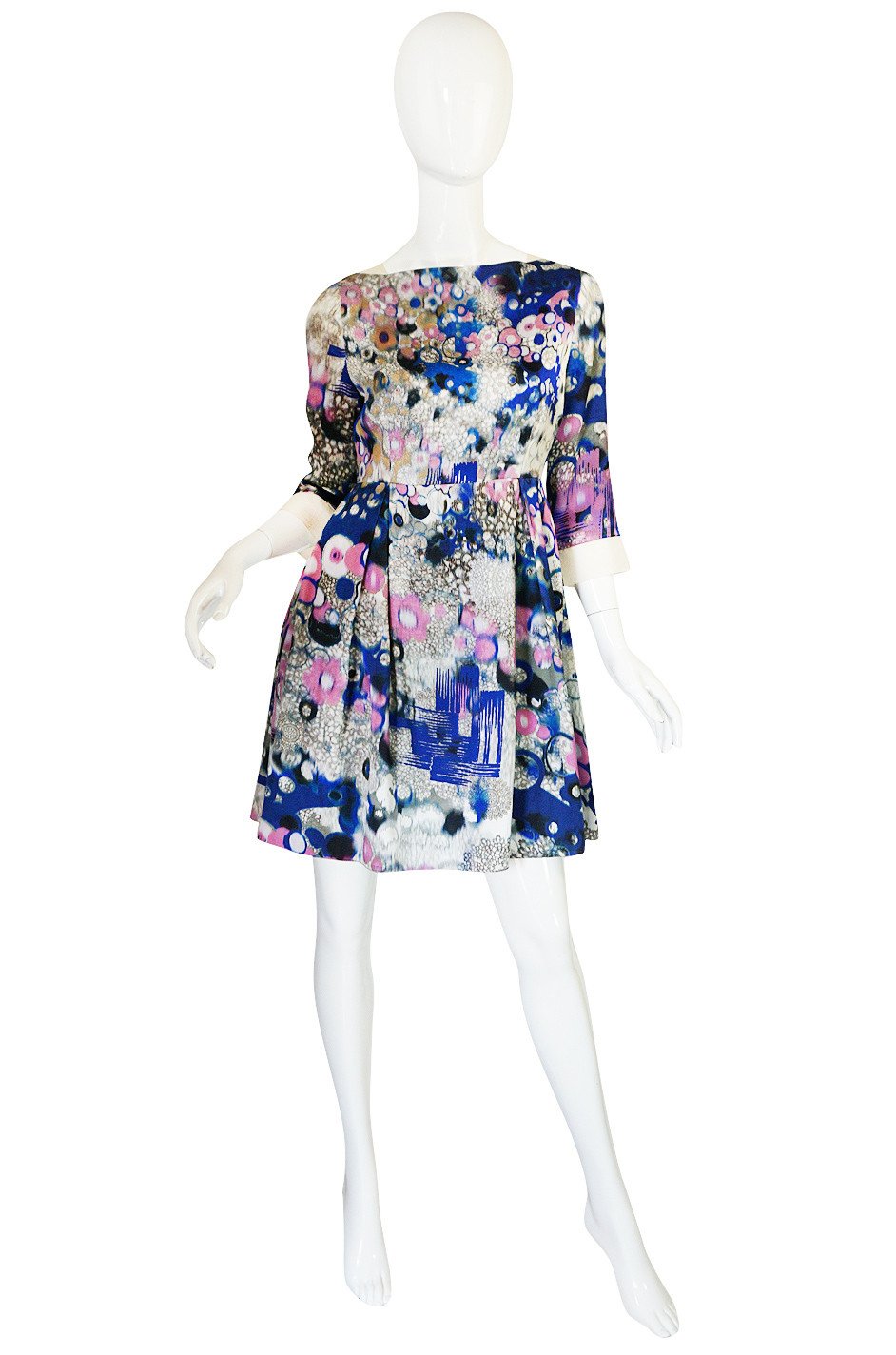 942x1424 Recent Erdem Custom Fabric Silk Watercolor Dress