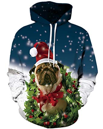 342x427 Enlachic Unisex 3d Rainbow Watercolor Paint Print Pullovers