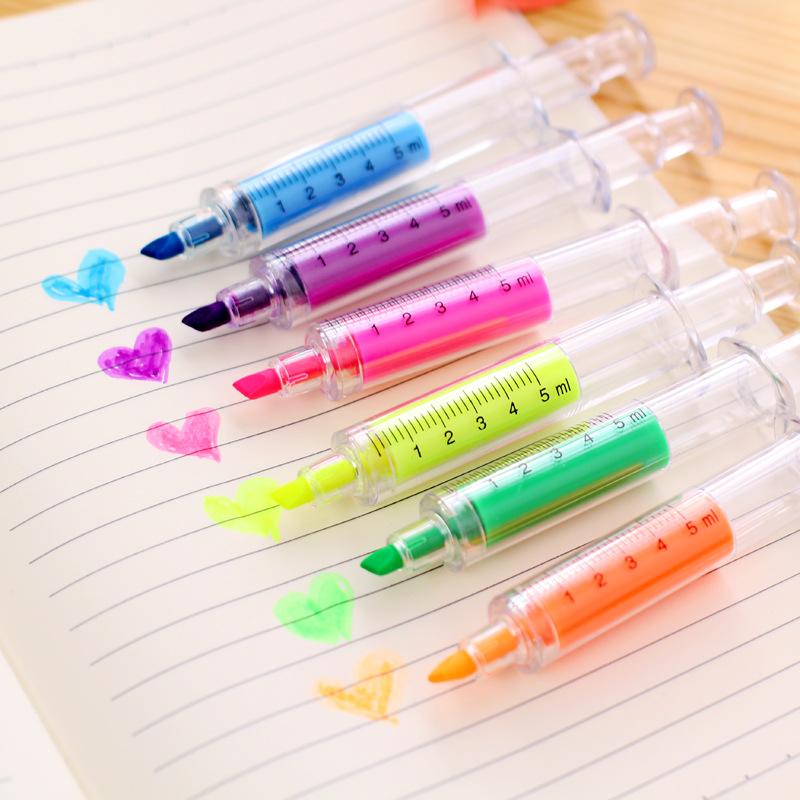 800x800 Wholesale Lovely Kawaii Fluorescent Simulation Syringe Watercolor