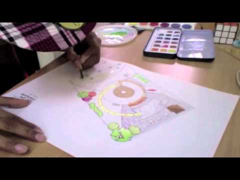 480x360 Speedart Rendering A Site Plan With Watercolors