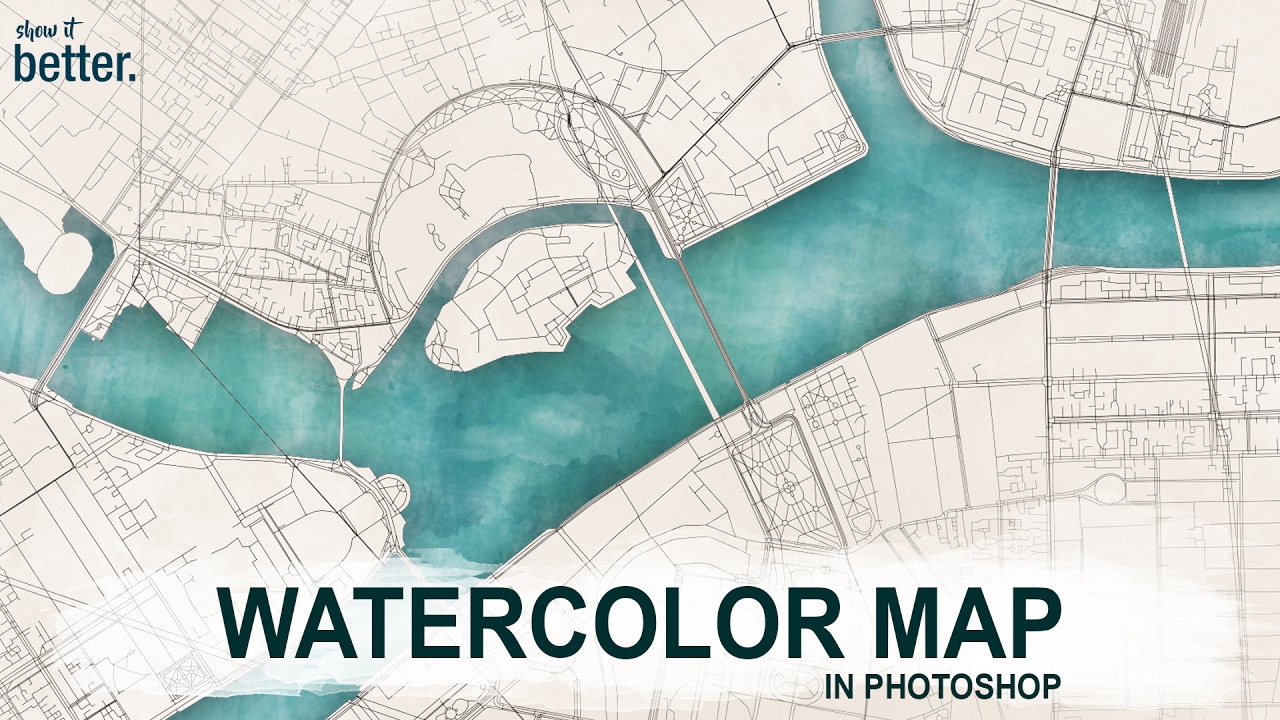 1280x720 Watercolor Map Tutorial In Photoshop
