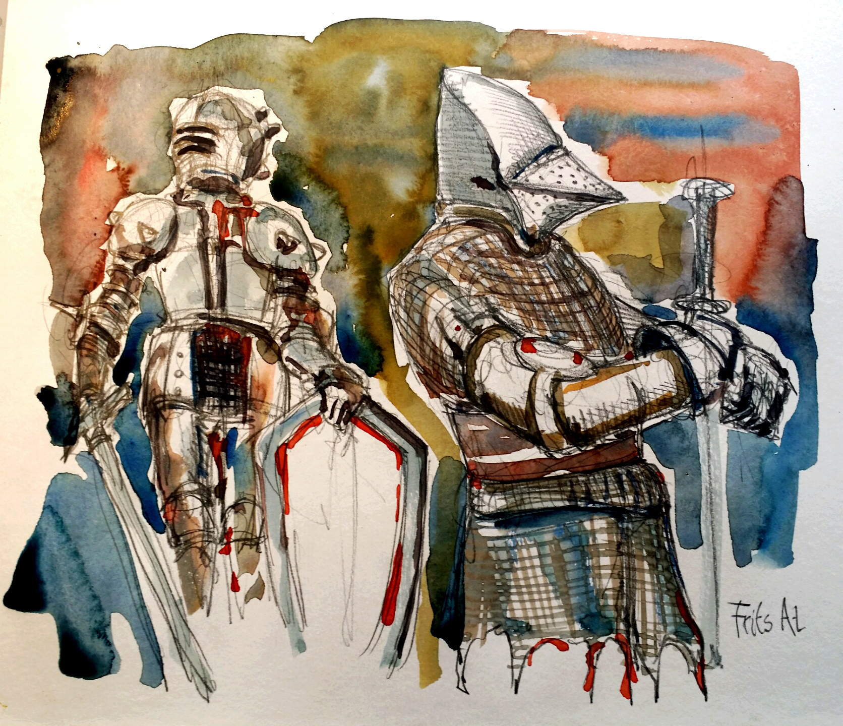 1672x1440 Knight Sketches Study The Hiking Artist Project By Frits Ahlefeldt