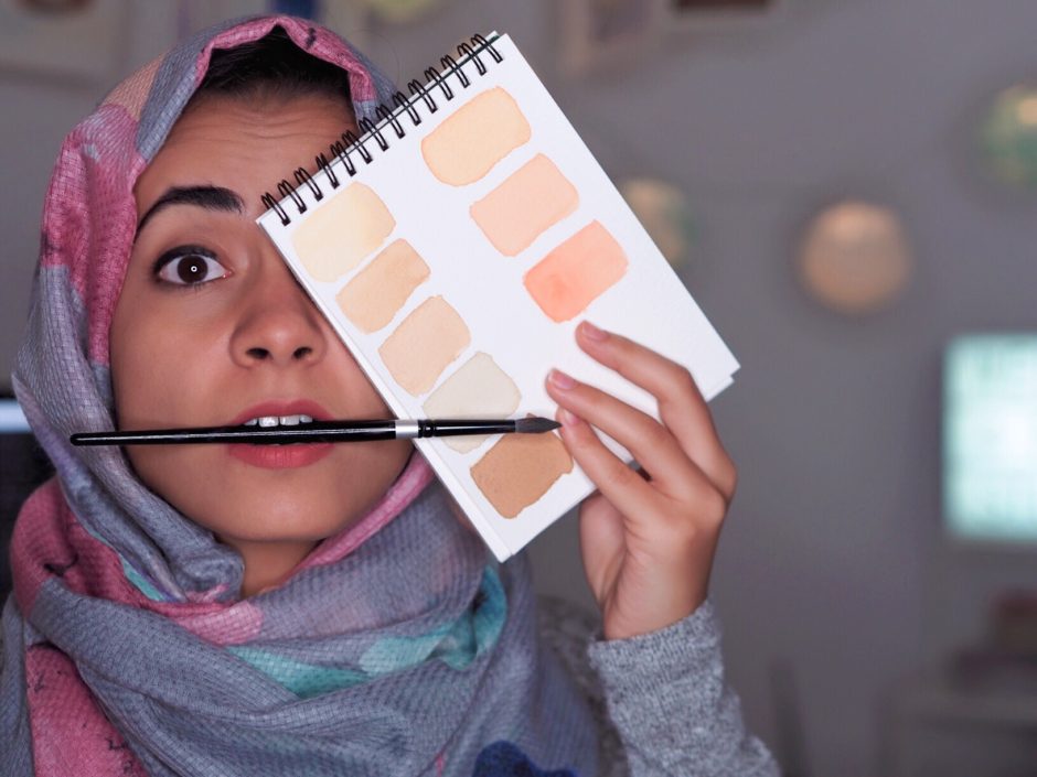 940x705 Learn How To Mix Skin Tones With Watercolor Nouraneowais