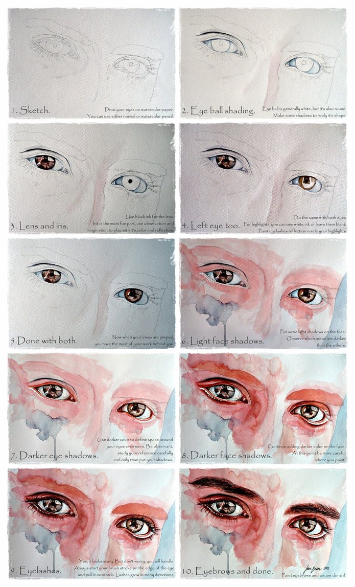695x1148 Watercolor Eyes In Flesh Tone Tutorial By Jane Beata
