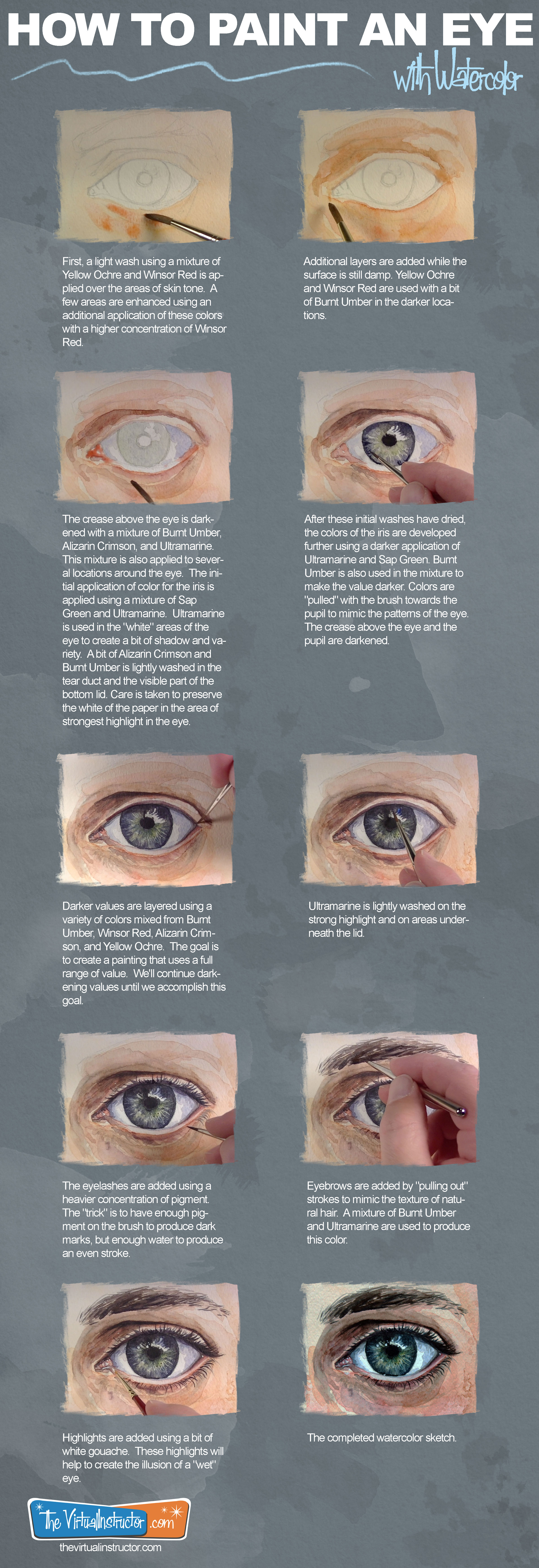 2400x6978 How To Paint An Eye With Watercolor