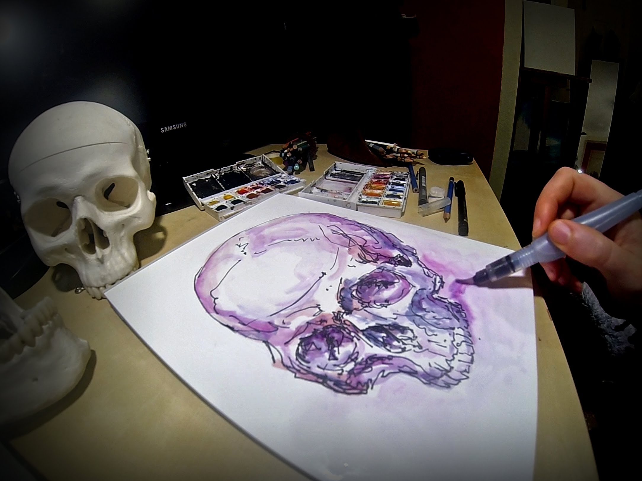 2168x1624 Purple Skull