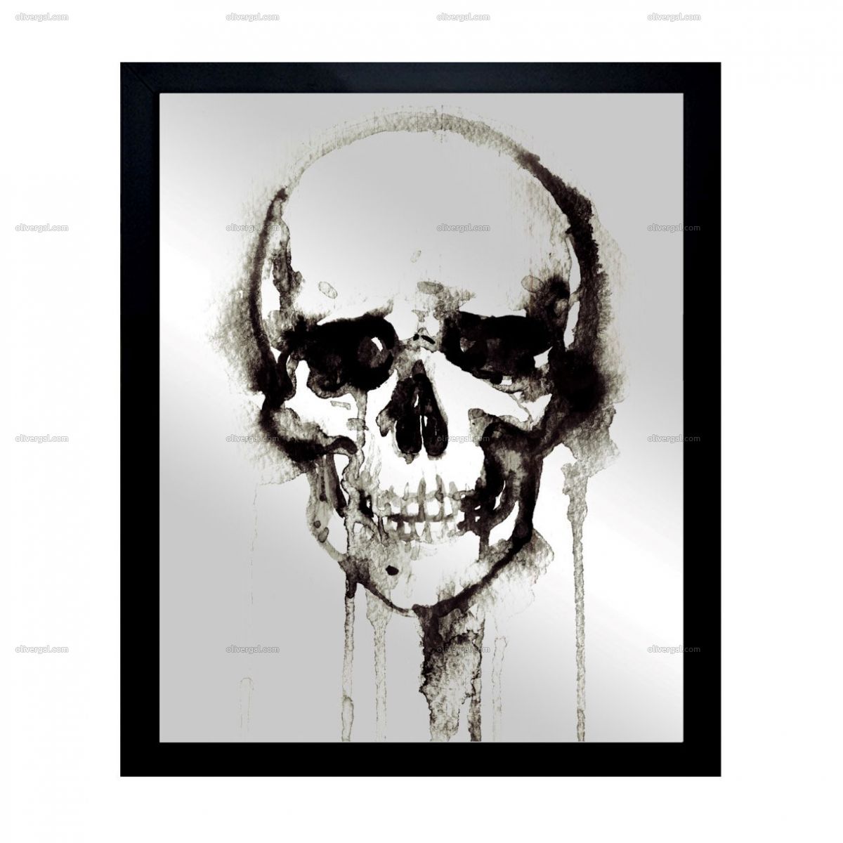 1200x1200 Watercolor Skull Wall Art Artwork Art Mirrors Oliver Gal