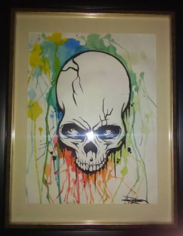 375x482 Watercolor Skull Painting By Rob Glazner Saatchi Art