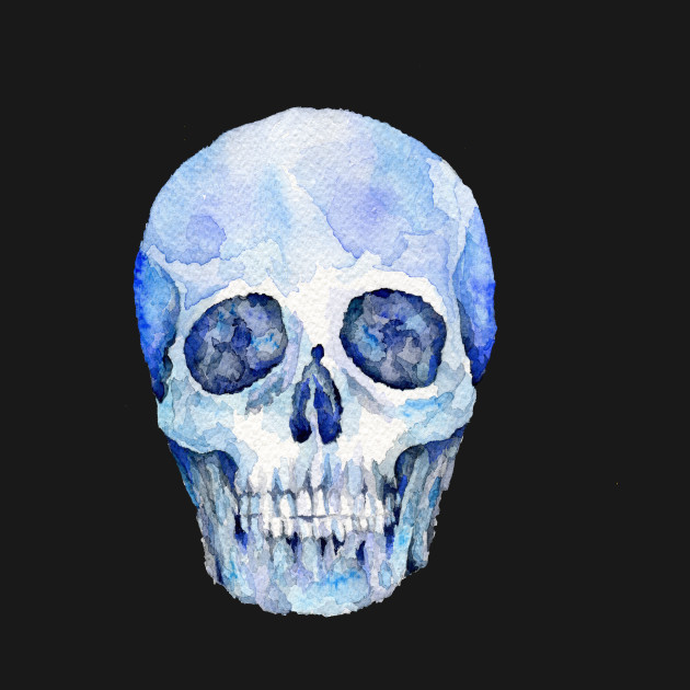 630x630 Halloween Watercolor Skull Horror Fan