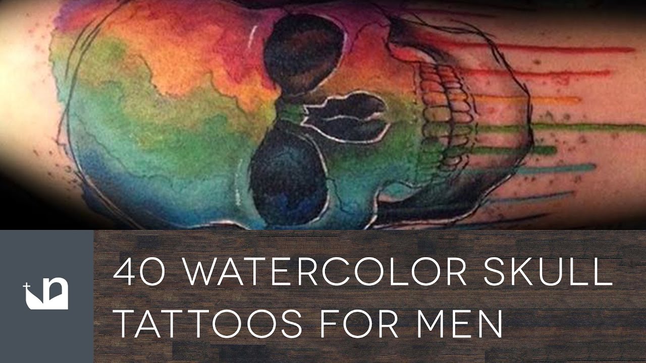 1280x720 40 Watercolor Skull Tattoos Tattoos For Men