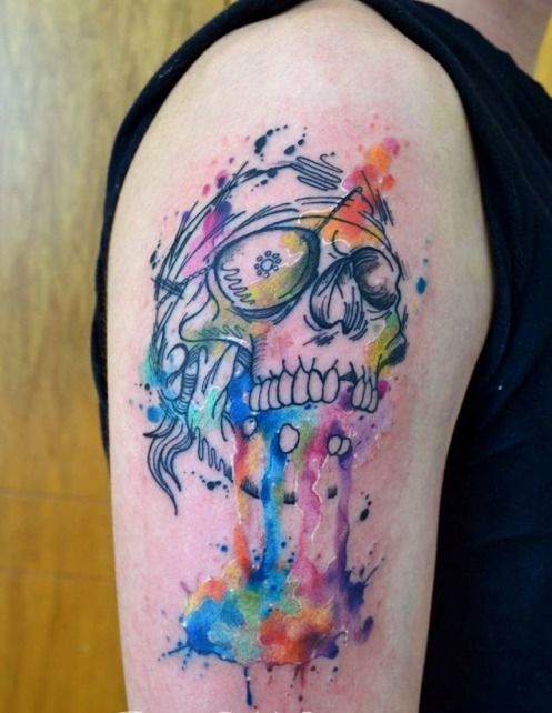 497x642 76 Crazy Skull Tattoos Designs Tattoo Ideas Tattoo