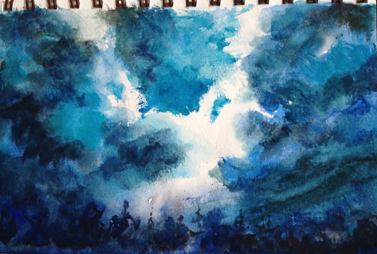 750x506 Stormy Sky Watercolor Painting Tutorial